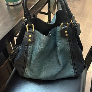 Elegant Black and Teal Women's Bag